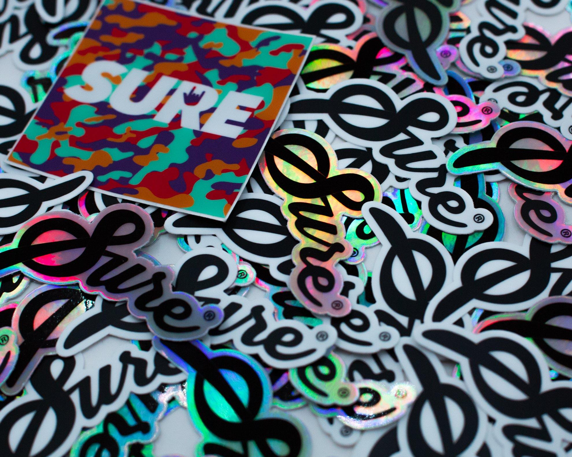 Stickers Sure Cali. - Contour Blanc - SURE Clothing